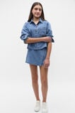 Denim Wrap Skort  Mid Wash  hi-res