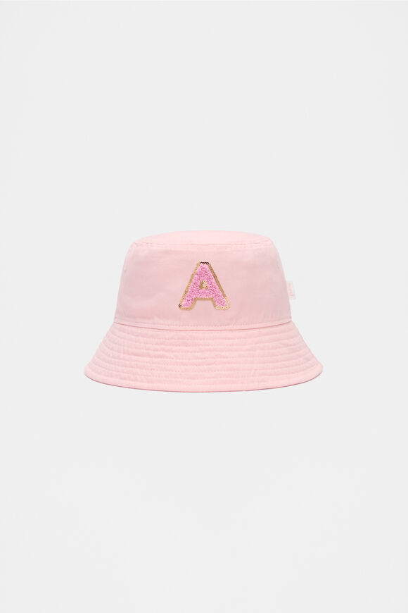 Pink Initial Bucket Hat  A  hi-res