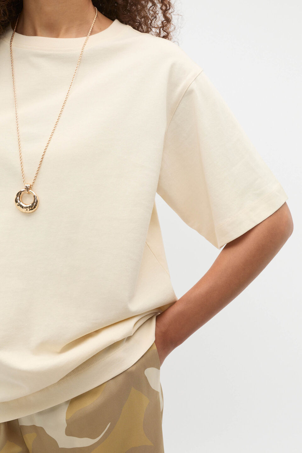 Oversized Longline Tee  Tofu