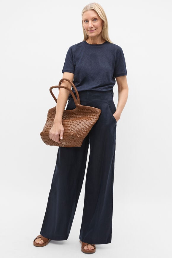 Linen Neat Tee  Twilight Blue Linen Neat Tee  Twilight Blue  hi-res