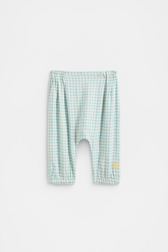 Gingham Pull On Pant  Seaspray Gingham Pull On Pant  Seaspray  hi-res