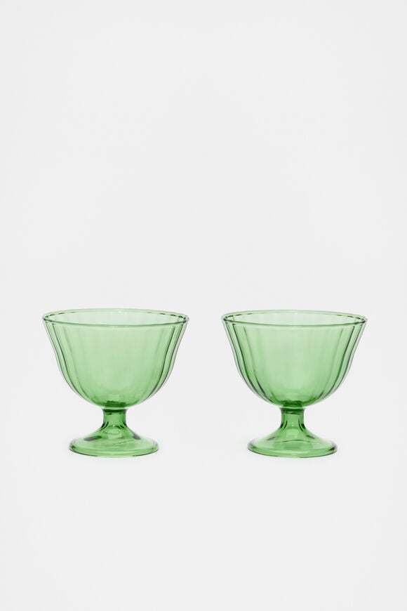 Selene Gelati Glass Set of 2  Green Apple Selene Gelati Glass Set of 2  Green Apple  hi-res