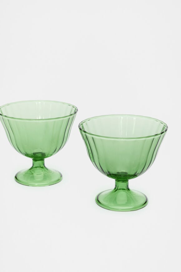 Selene Gelati Glass Set of 2  Green Apple Selene Gelati Glass Set of 2  Green Apple  hi-res
