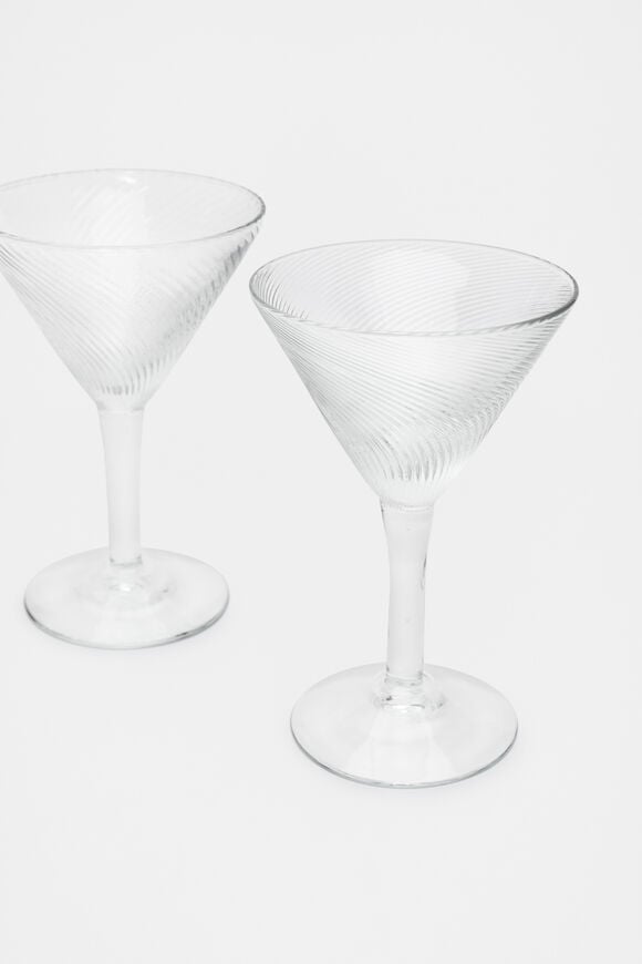 Selene Martini Glass Set of 2  Clear Selene Martini Glass Set of 2  Clear  hi-res