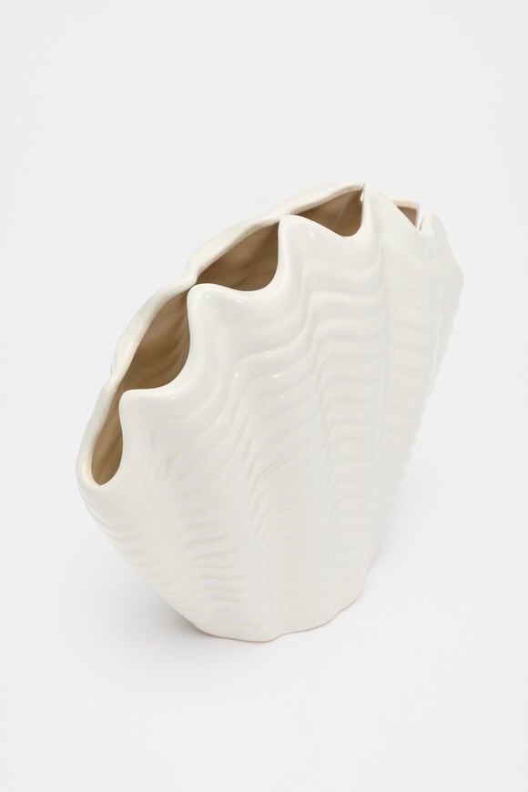 Shell Vase  Cloud Cream Shell Vase  Cloud Cream  hi-res