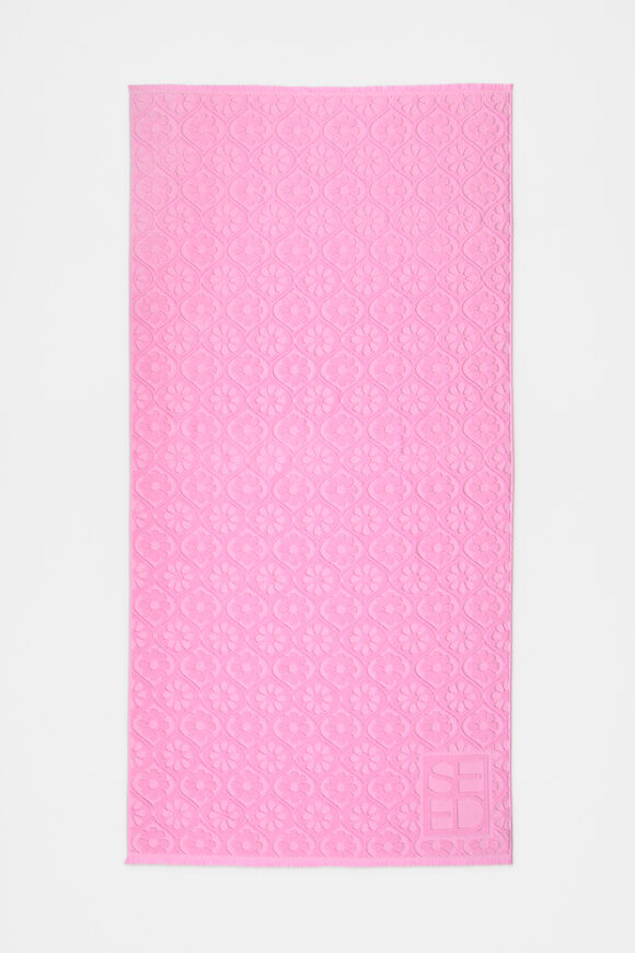 Flower Beach Towel  Fairy Floss Flower Beach Towel  Fairy Floss  hi-res