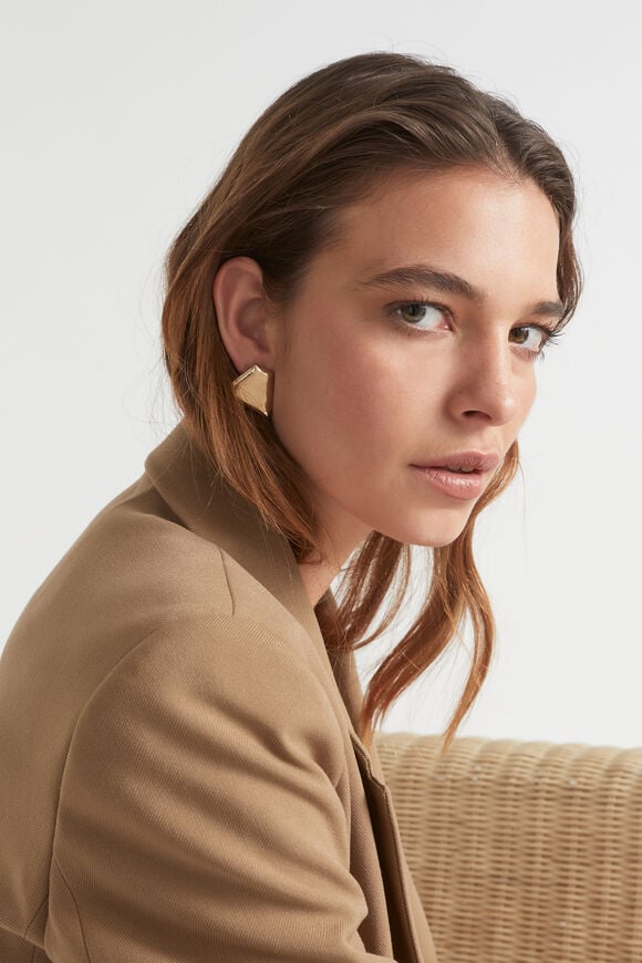 Large Link Stud  Gold Large Link Stud  Gold  hi-res