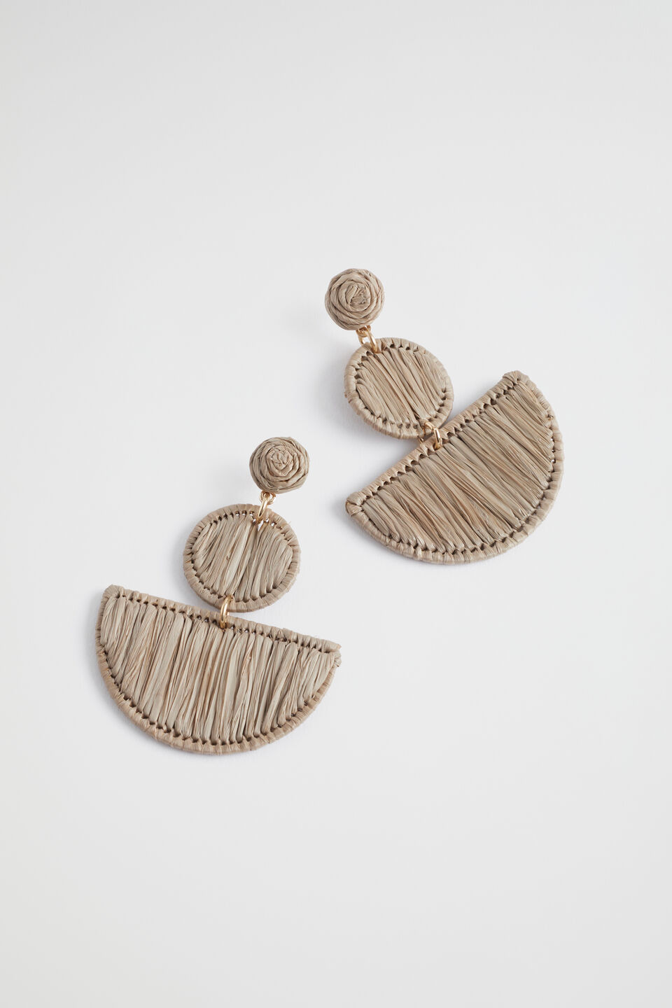 Geometric Raffia Earring  Cookie