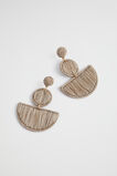 Geometric Raffia Earring  Cookie  hi-res