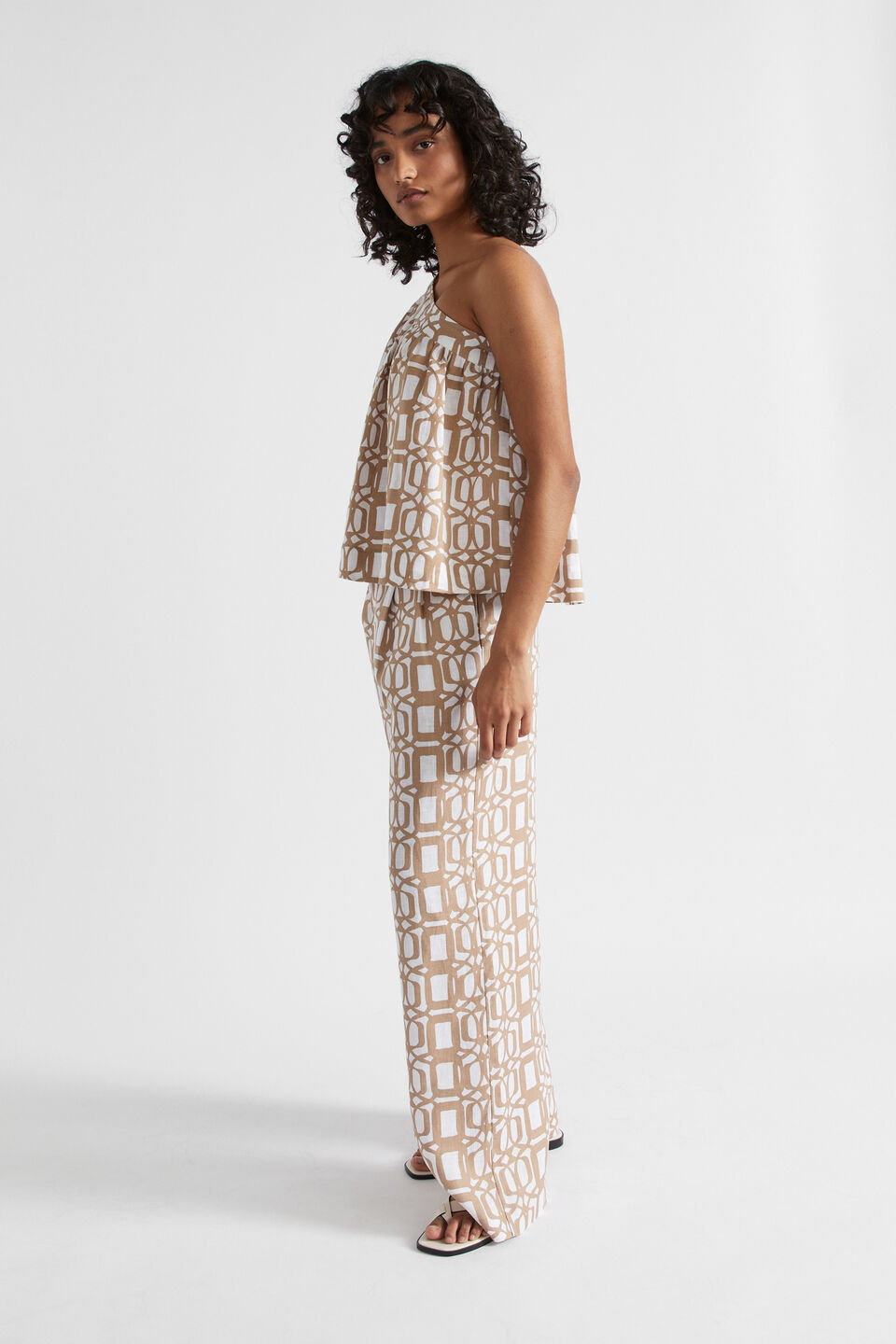 Linen Retro Top  Barley Retro