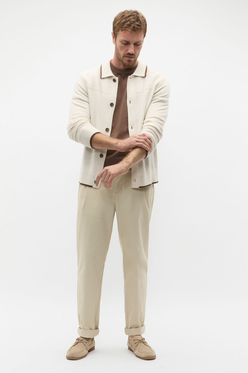 Crew Tee  Cocoa Marle