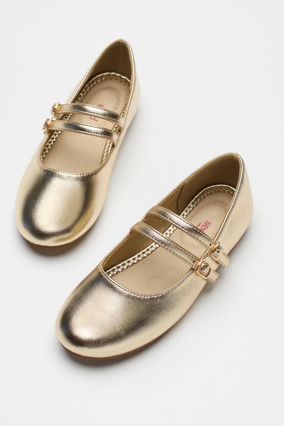 Twin Strap Ballet  Soft Gold Twin Strap Ballet  Soft Gold  hi-res