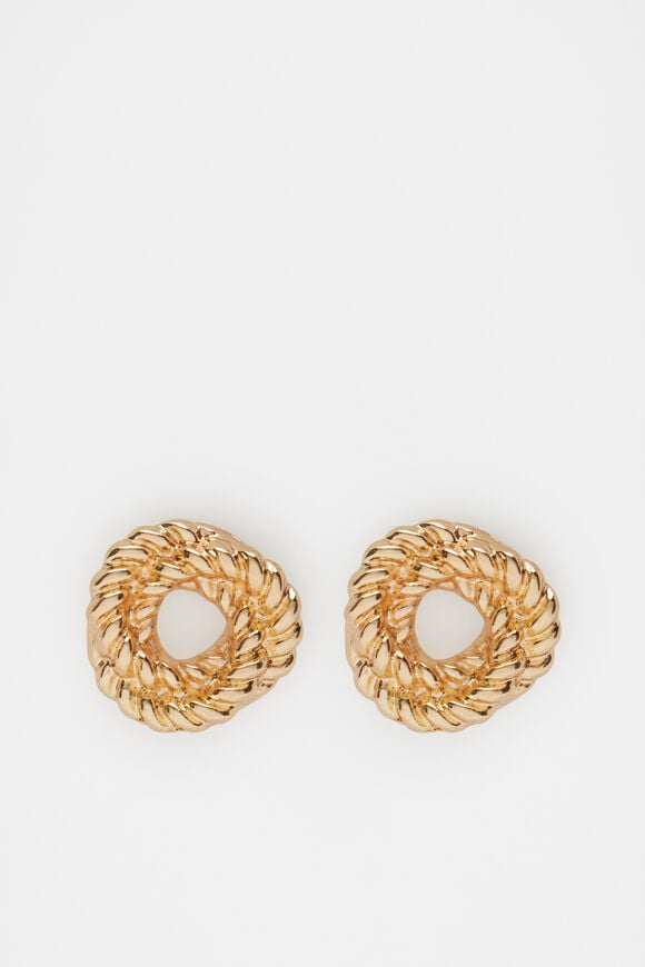 Rope Chain Stud  Gold Rope Chain Stud  Gold  hi-res