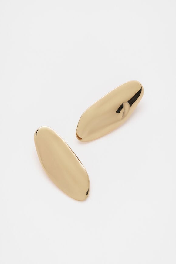 Molten Statement Earring  Gold Molten Statement Earring  Gold  hi-res