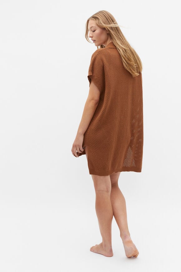 Crochet Knit Poncho  Cinnamon Spice Crochet Knit Poncho  Cinnamon Spice  hi-res