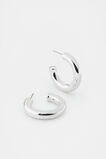 Mid Solid Hoops  Silver  hi-res