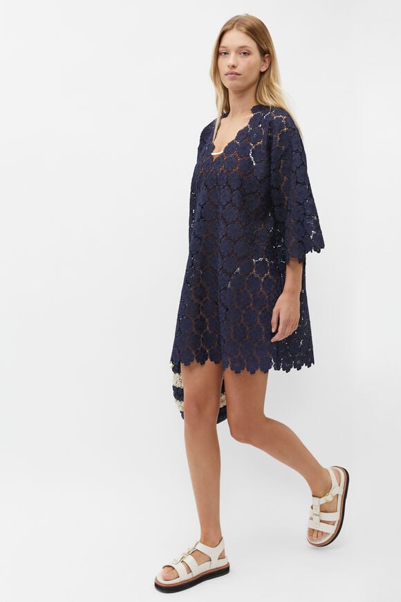 Lace Beach Cover Up  Midnight Sky Lace Beach Cover Up  Midnight Sky  hi-res