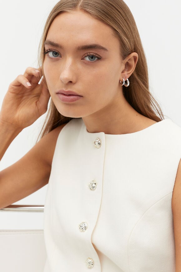 Sculptural Twist Ear Pack  Silver Sculptural Twist Ear Pack  Silver  hi-res