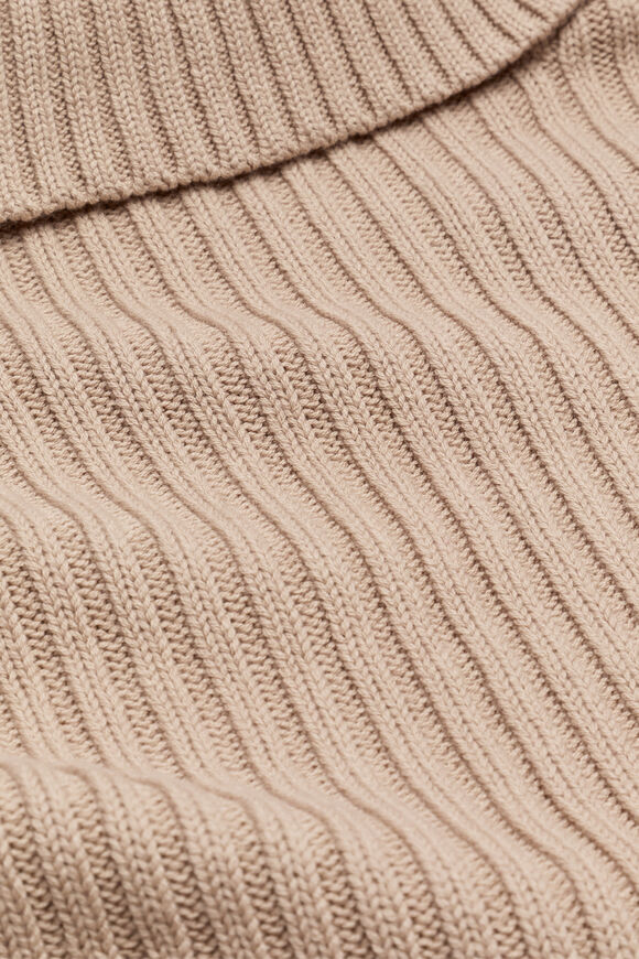 Collar Knit Poncho  Cookie Collar Knit Poncho  Cookie  hi-res