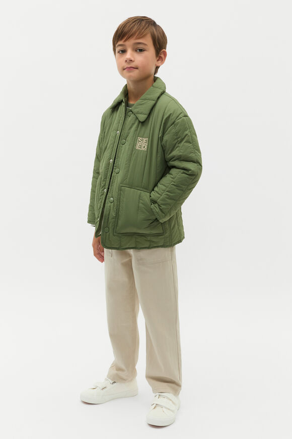 Quilted Jacket  Dark Sage Quilted Jacket  Dark Sage  hi-res