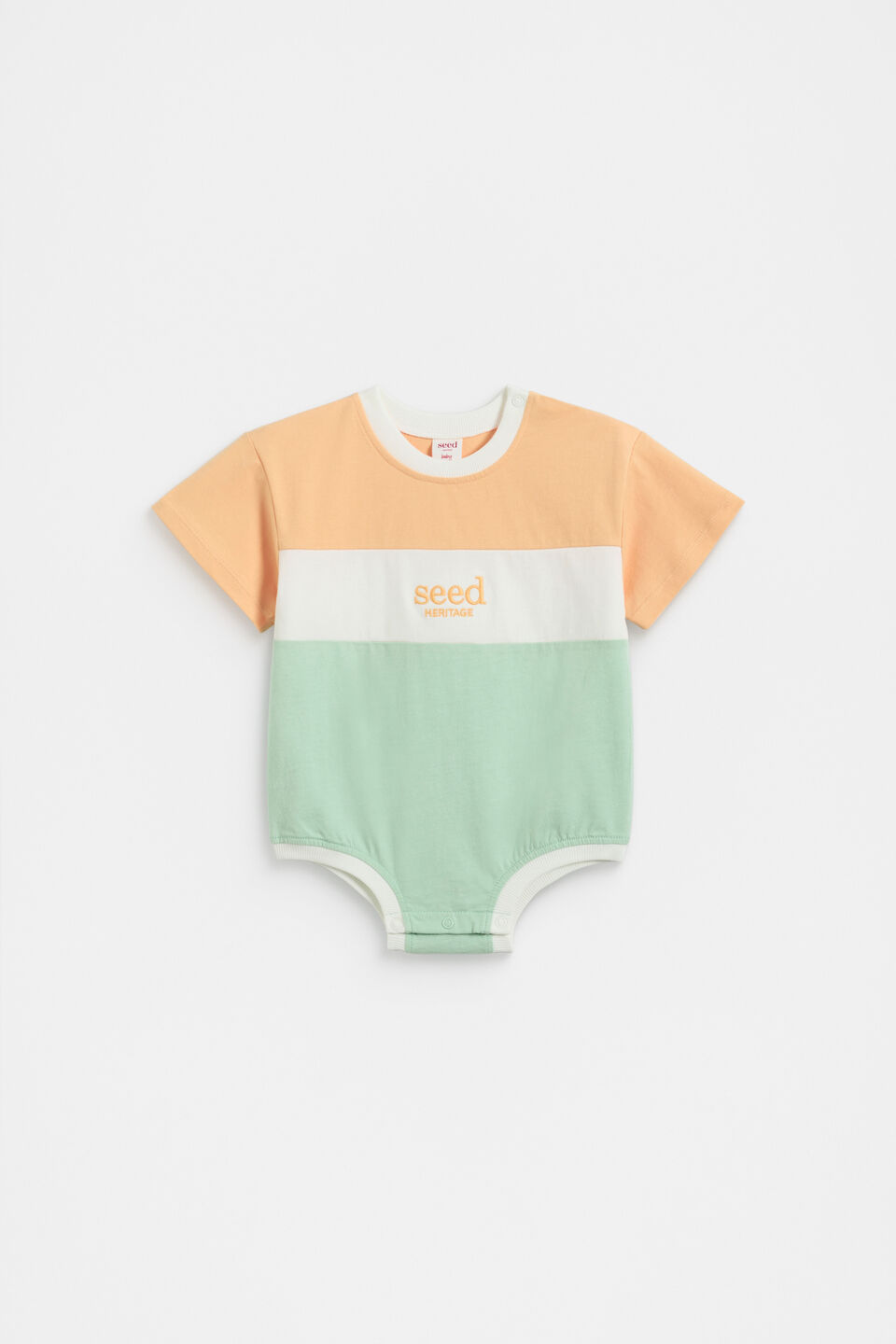 Spliced Logo Oversized Bodysuit  Mint