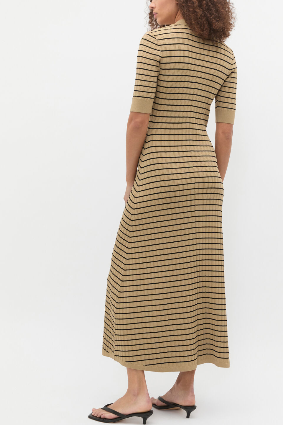 Crepe Knit Stripe Dress  Rye Stripe