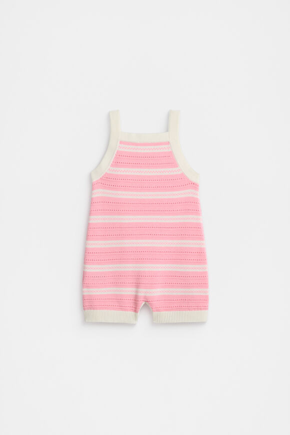 Stripe Knit Romper  Bubblegum Stripe Knit Romper  Bubblegum  hi-res