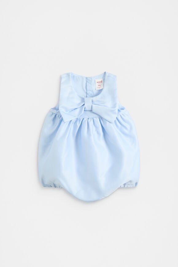 Satin Bubble Romper  Ice Blue Satin Bubble Romper  Ice Blue  hi-res