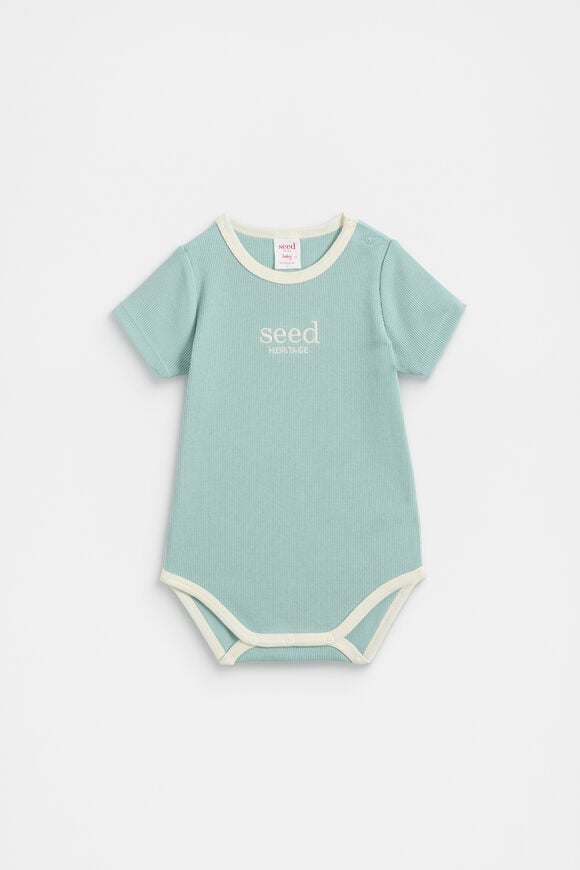 Retro Rib Bodysuit  Seaspray Retro Rib Bodysuit  Seaspray  hi-res
