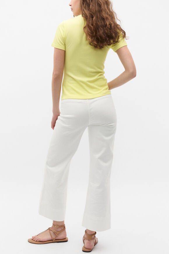 Rib Button Through Top  Lemongrass Rib Button Through Top  Lemongrass  hi-res