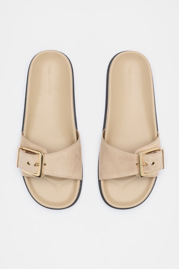 Asher Buckle Slide  Iced Latte Suede Asher Buckle Slide  Iced Latte Suede  hi-res