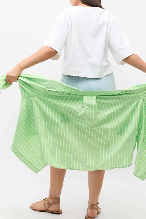 Cotton Boxy Split Hem Tee  Whisper White Cotton Boxy Split Hem Tee  Whisper White  hi-res