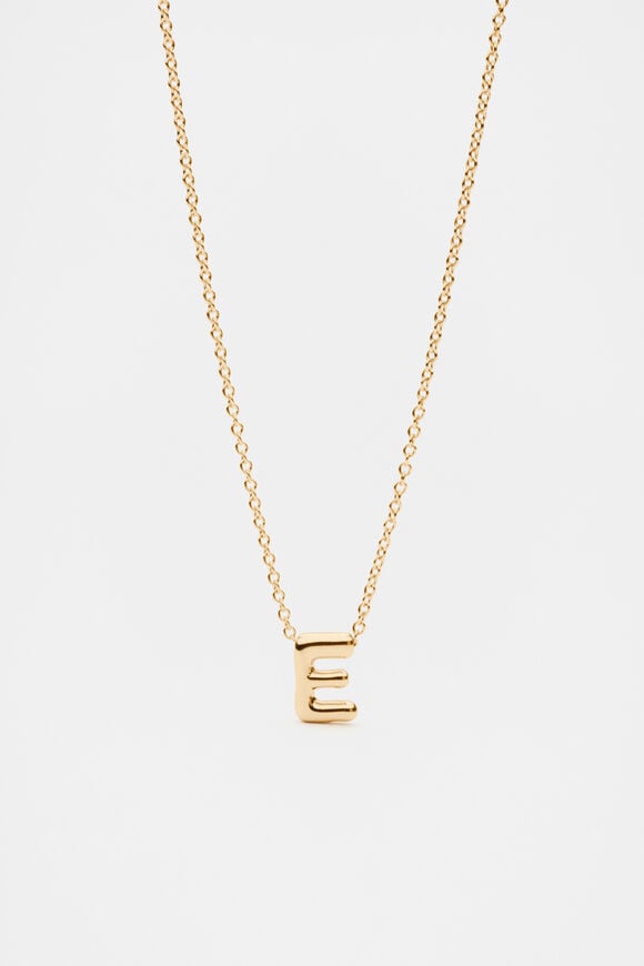 Bubble Letter Necklace  E Bubble Letter Necklace  E  hi-res