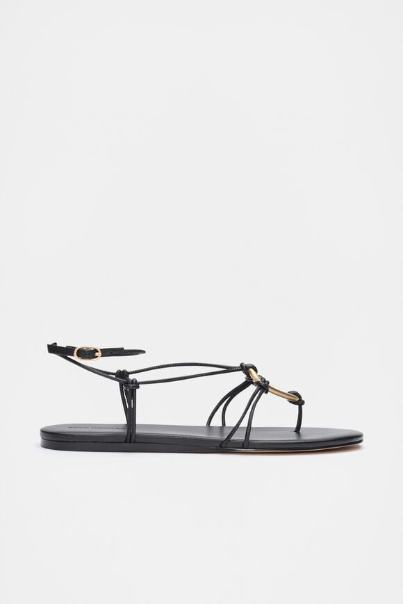 Etta Ring Detail Sandal  Black Etta Ring Detail Sandal  Black  hi-res