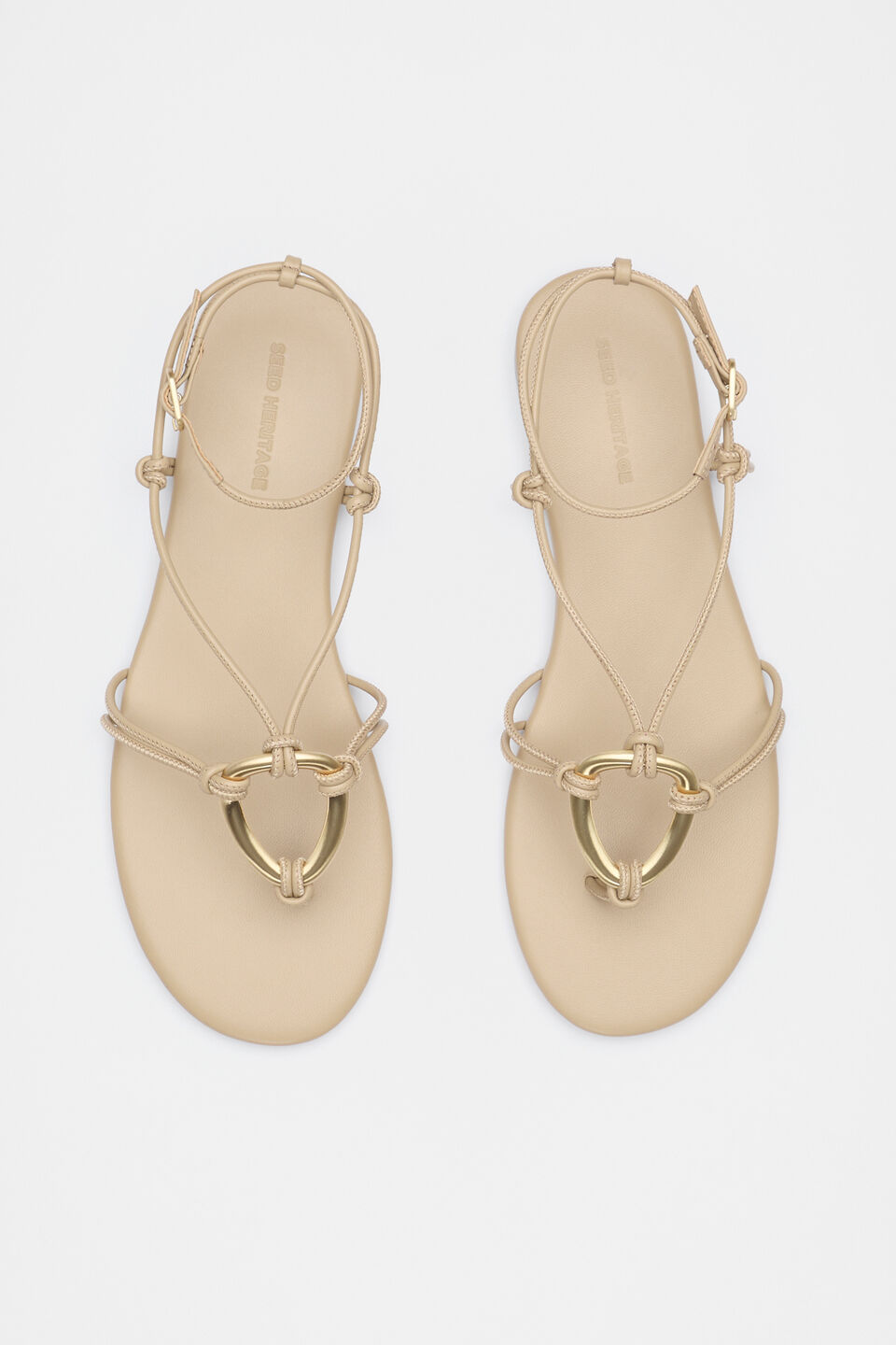Etta Ring Detail Sandal  Iced Latte