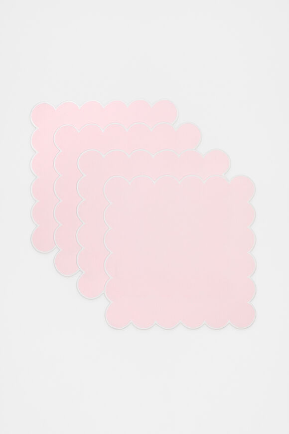 Alyra Scallop Napkin Set of 4  Fairy Floss Alyra Scallop Napkin Set of 4  Fairy Floss  hi-res