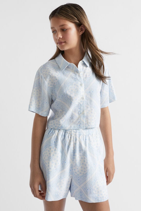 Bandana Crop Shirt  White  hi-res