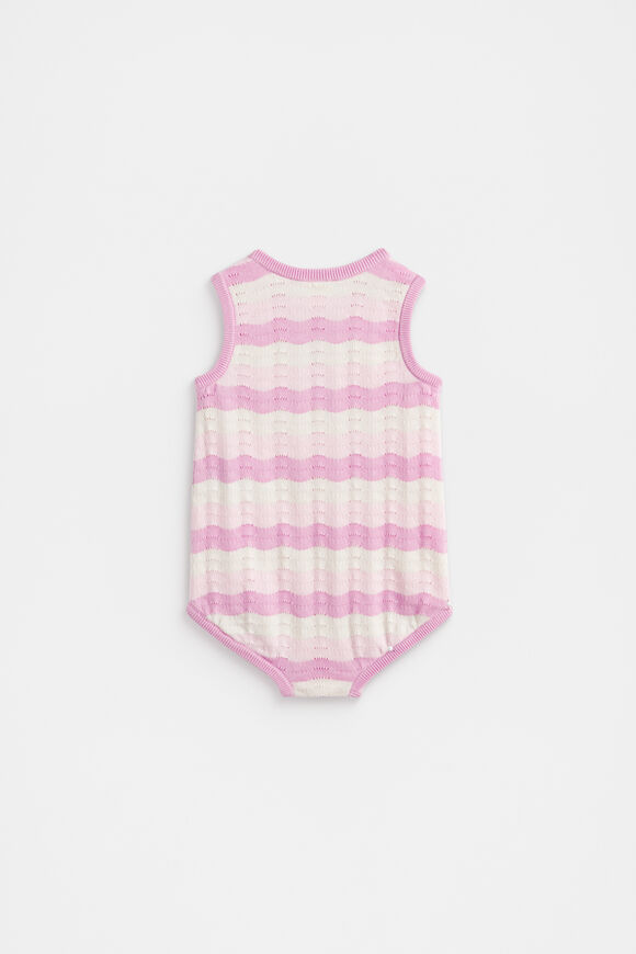 Wavy Knit Romper  Orchid Bloom Wavy Knit Romper  Orchid Bloom  hi-res