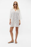 Lace Beach Cover Up  White  hi-res