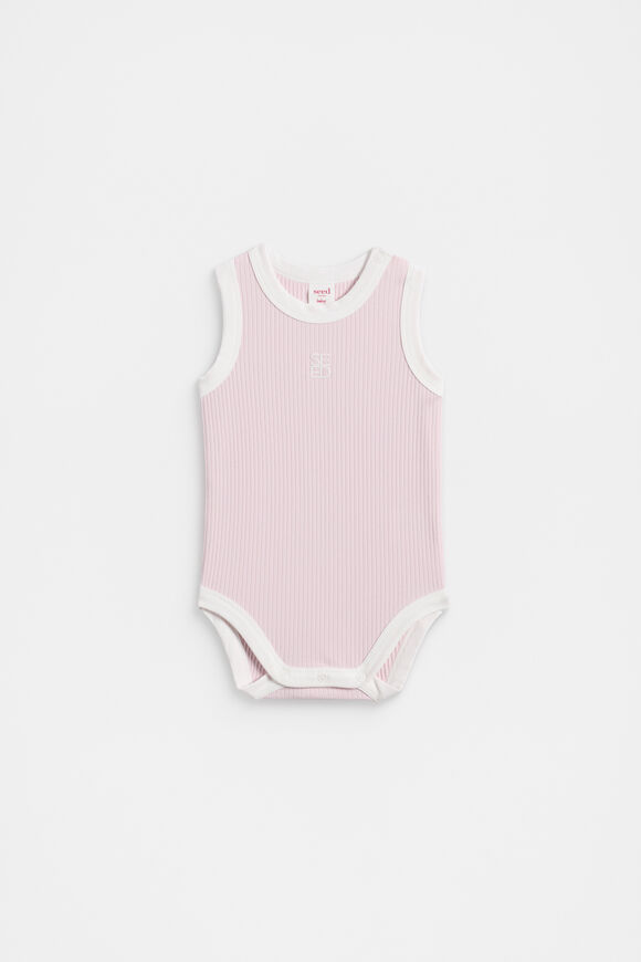 Logo Tank Bodysuit  Berry Logo Tank Bodysuit  Berry  hi-res