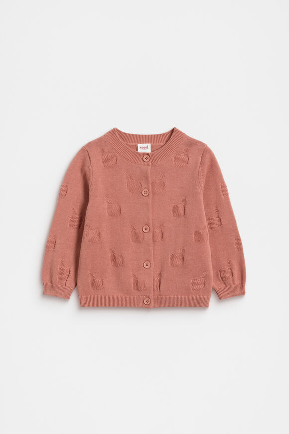 Apples Knit Cardigan  Desert Rose Apples Knit Cardigan  Desert Rose  hi-res