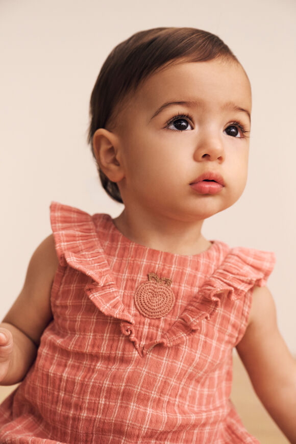 Apple Frill Romper  Desert Rose Apple Frill Romper  Desert Rose  hi-res