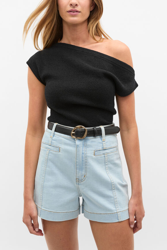 Everly Buckle Belt  Black  hi-res