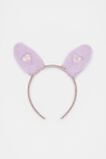 Fur Heart Bunny Headband  Soft Lilac  hi-res