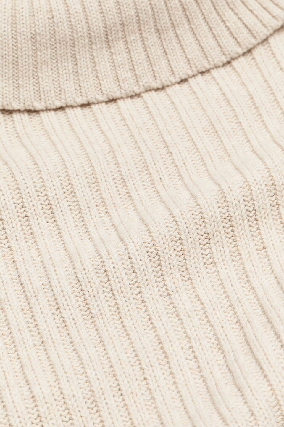 Collar Knit Poncho  Oat