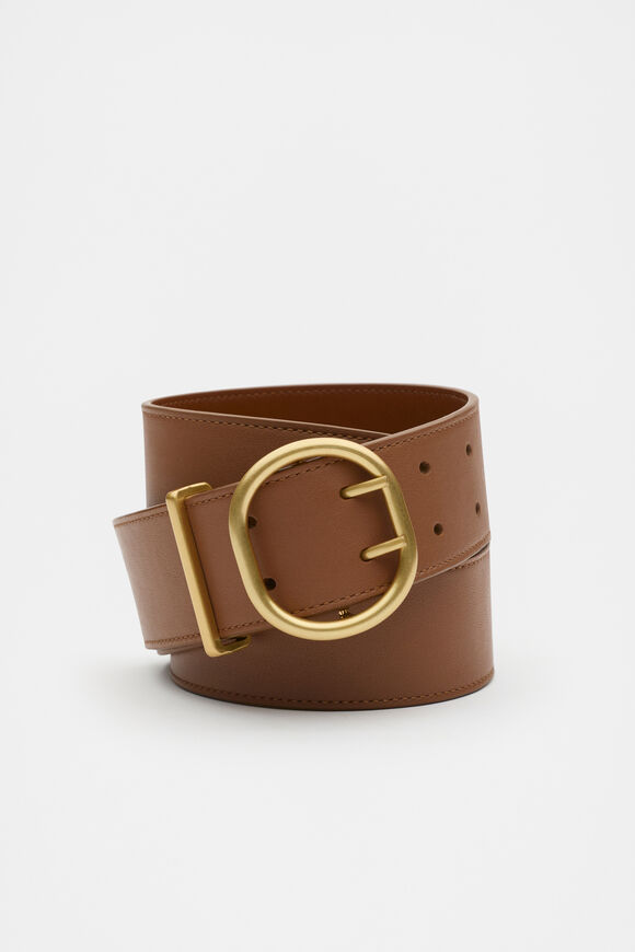 Reese Double Prong Belt  Deep Tan  hi-res