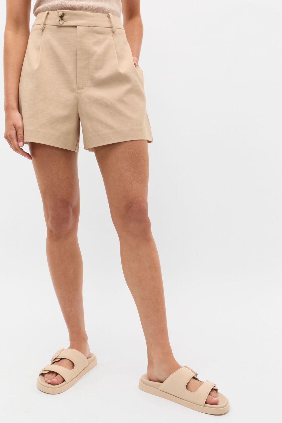 Alena Neoprene Slide  Ecru