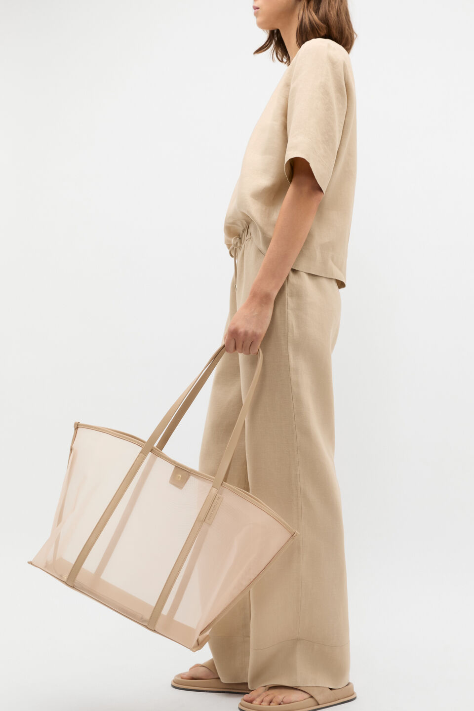 Mesh Tote  Iced Latte