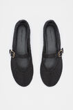Mara Crochet Ballet Flat  Black  hi-res