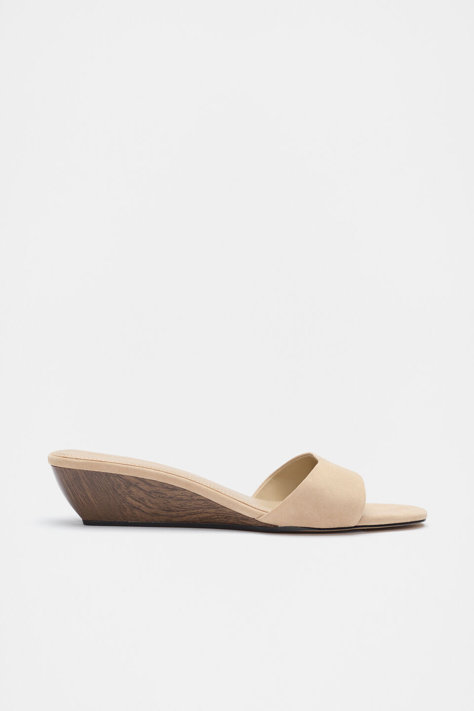 Saige Wedge  Iced Latte Suede